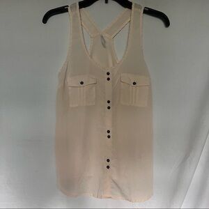 Xhilaration Racerback dressy tank top cream beige small